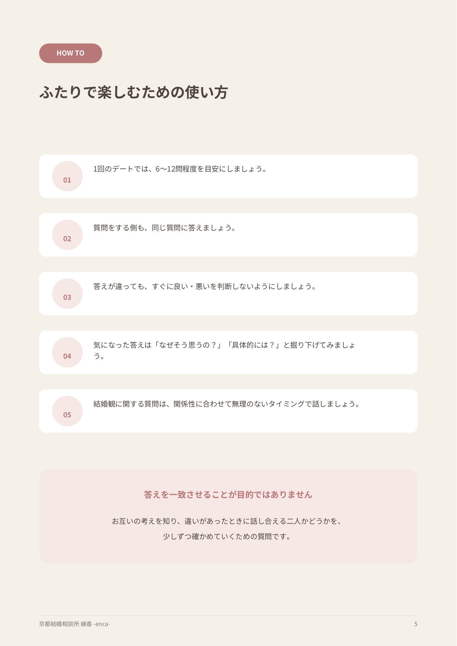 縁香 ふたりの距離を近づける36の質問 5ページ目